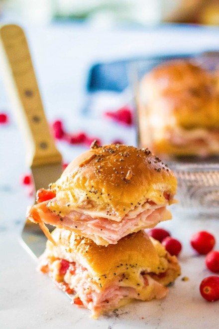 Cranberry Ham Sliders (holiday leftovers) - The Chunky Chef