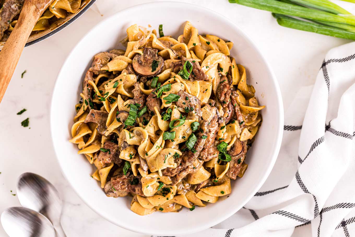 Ultimate Beef Stroganoff (30 minute recipe) - The Chunky Chef