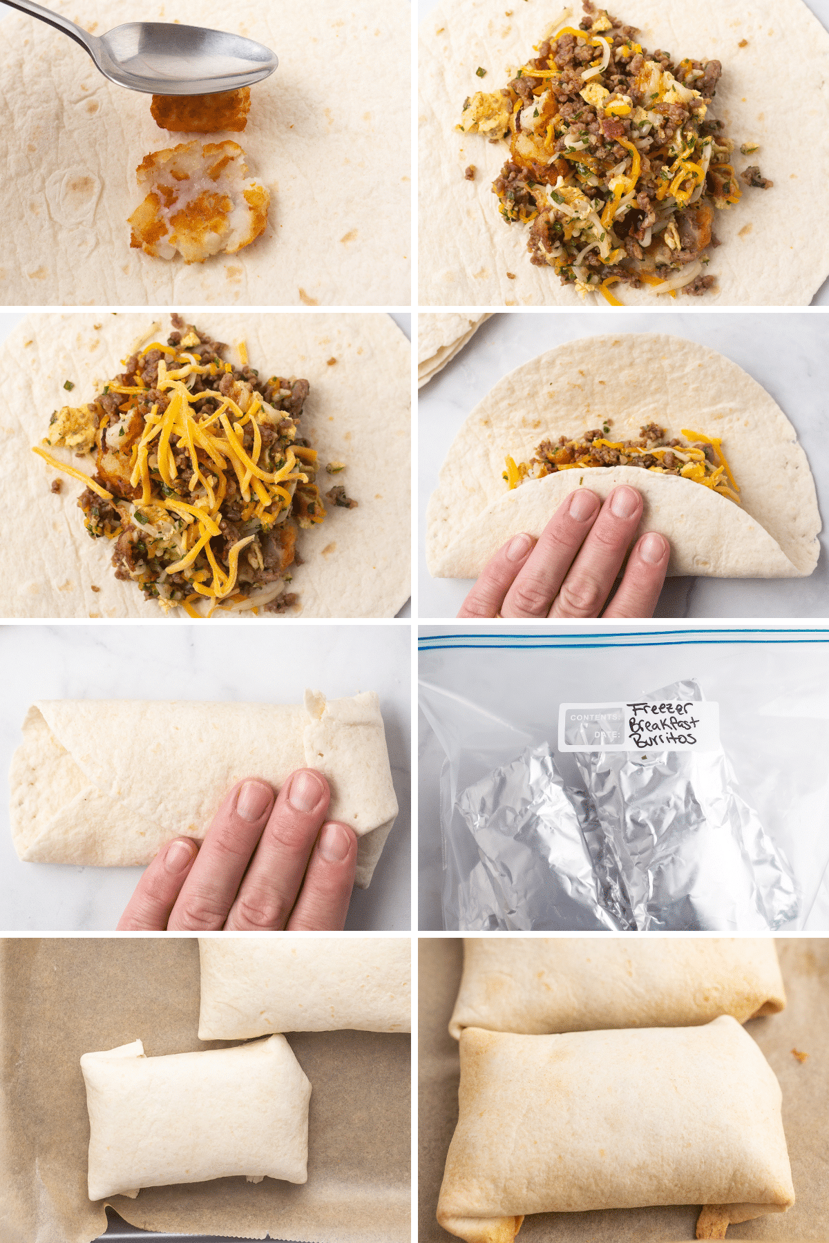 Easy Breakfast Burritos Freezer Friendly The Chunky Chef