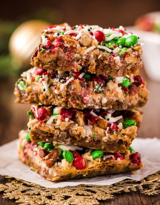 Christmas 7 Layer Bars - The Chunky Chef