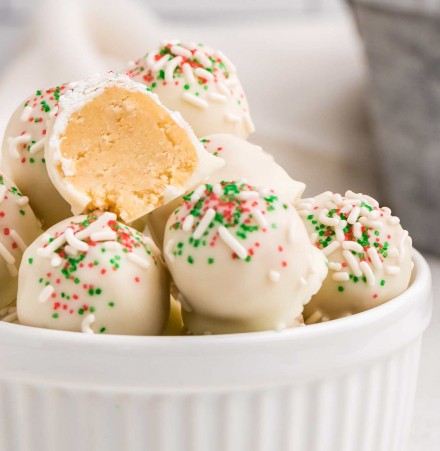 Sugar Cookie Truffles (no Bake - 3 Ingredients!) - The Chunky Chef