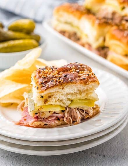 Cuban Sliders (appetizer recipe) - The Chunky Chef