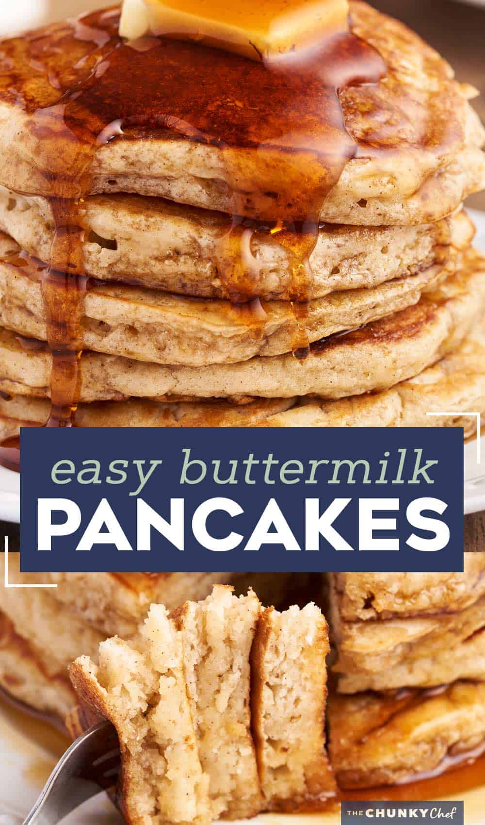 Buttermilk Pancakes with Vanilla and Cinnamon - The Chunky Chef