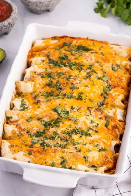 Ground Beef Enchiladas (freezer friendly!) - The Chunky Chef