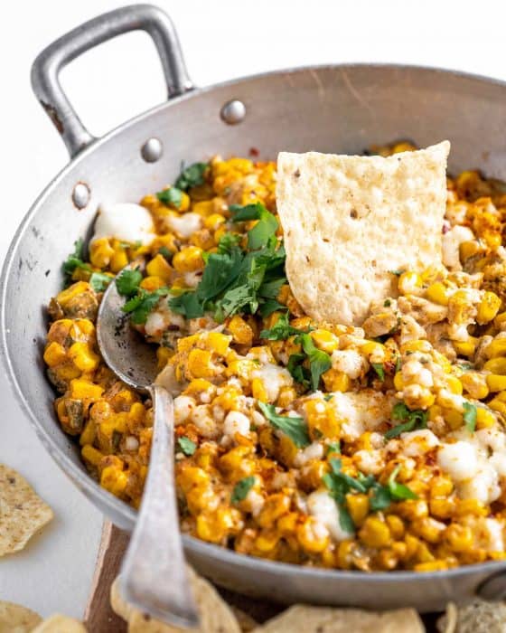 Mexican Street Corn Dip (2 ways!) - The Chunky Chef