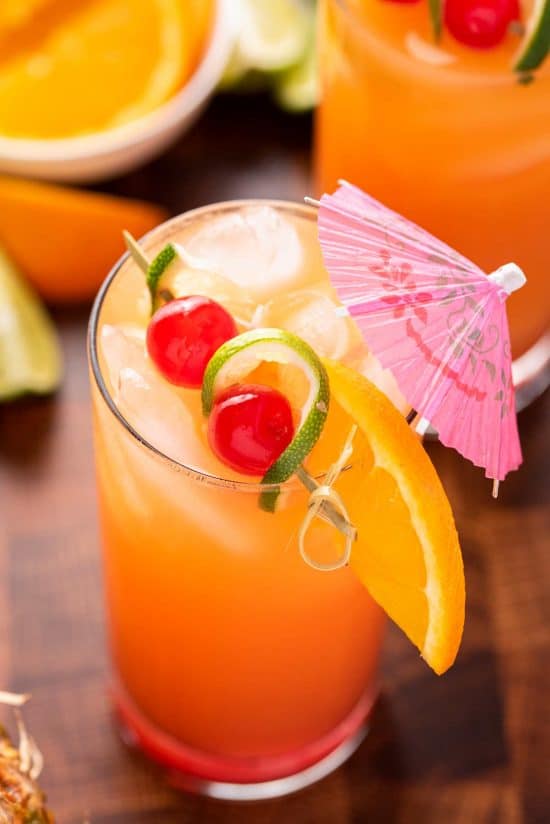 Tropical Rum Punch - The Chunky Chef