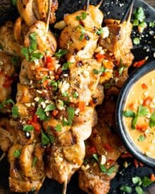 Chicken Satay with Spicy Peanut Sauce