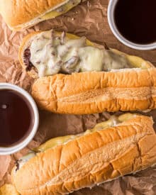 Slow Cooker French Dip Sandwiches