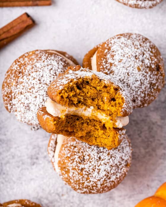 Spiced Pumpkin Whoopie Pies - The Chunky Chef