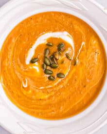 Roasted Butternut Squash and Sweet Potato Soup