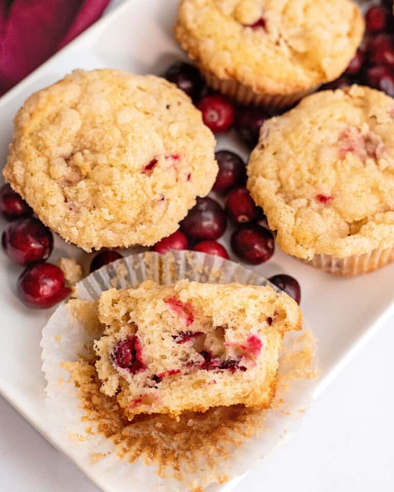 Crumble Topped Cranberry Muffins The Chunky Chef