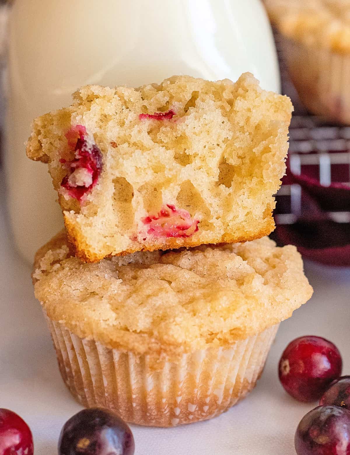 Crumble-Topped Cranberry Muffins - The Chunky Chef