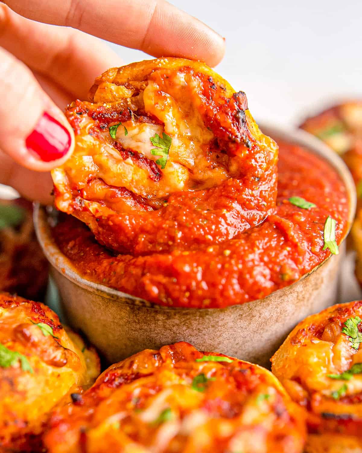 Baked Pizza Pinwheels - The Chunky Chef