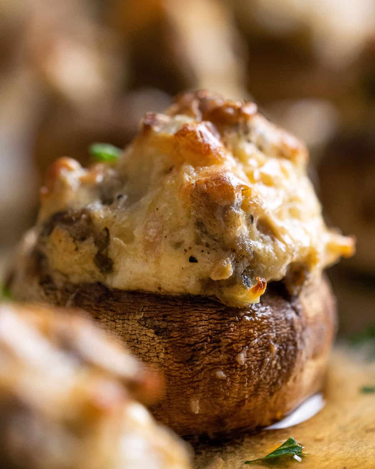 Italian Sausage Stuffed Mushrooms - The Chunky Chef