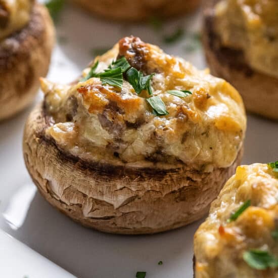 Cream Cheese Stuffed Mushrooms - The Chunky Chef
