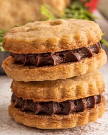 Espresso Shortbread Sandwich Cookies