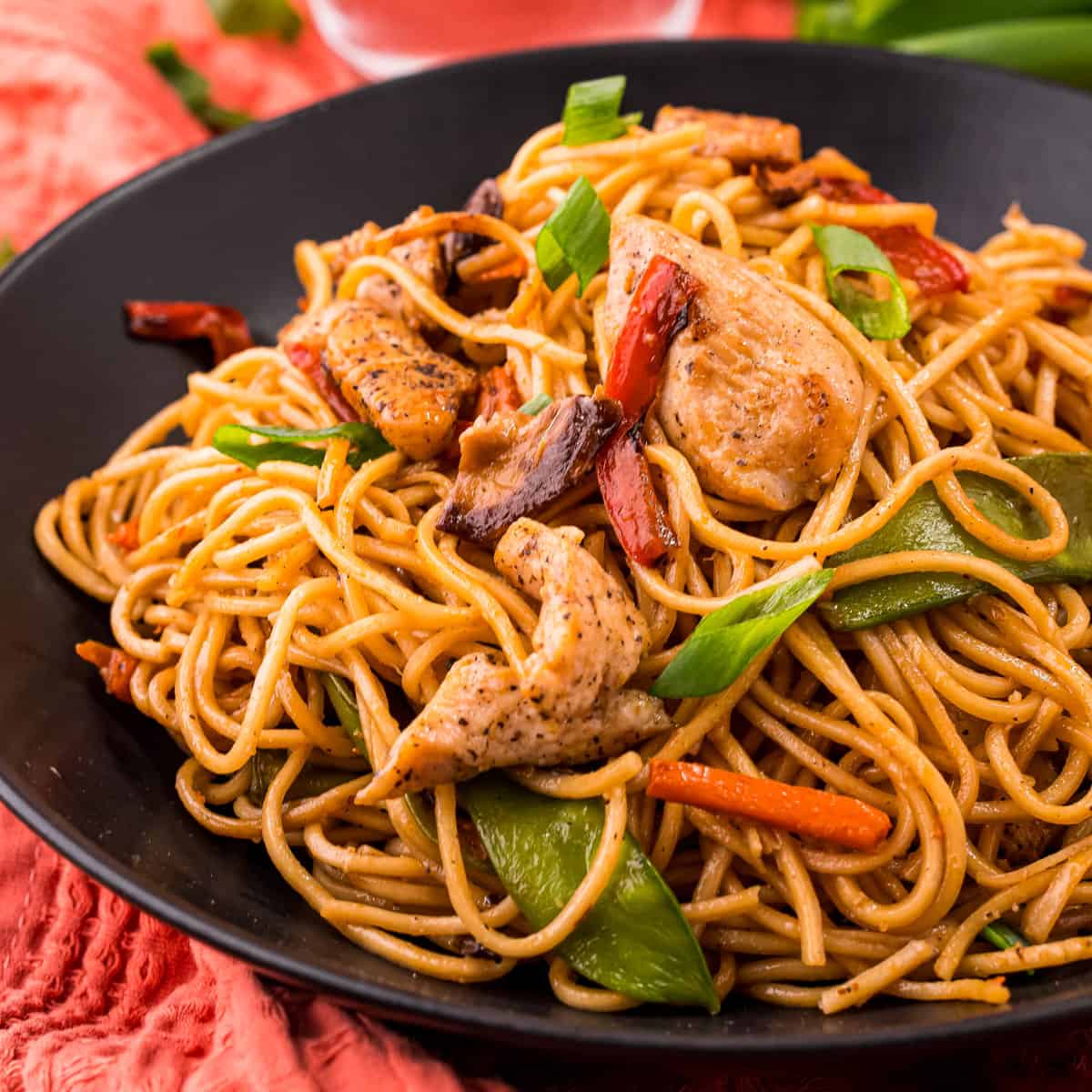 Chicken Lo Mein (easy to prep ahead) - The Chunky Chef