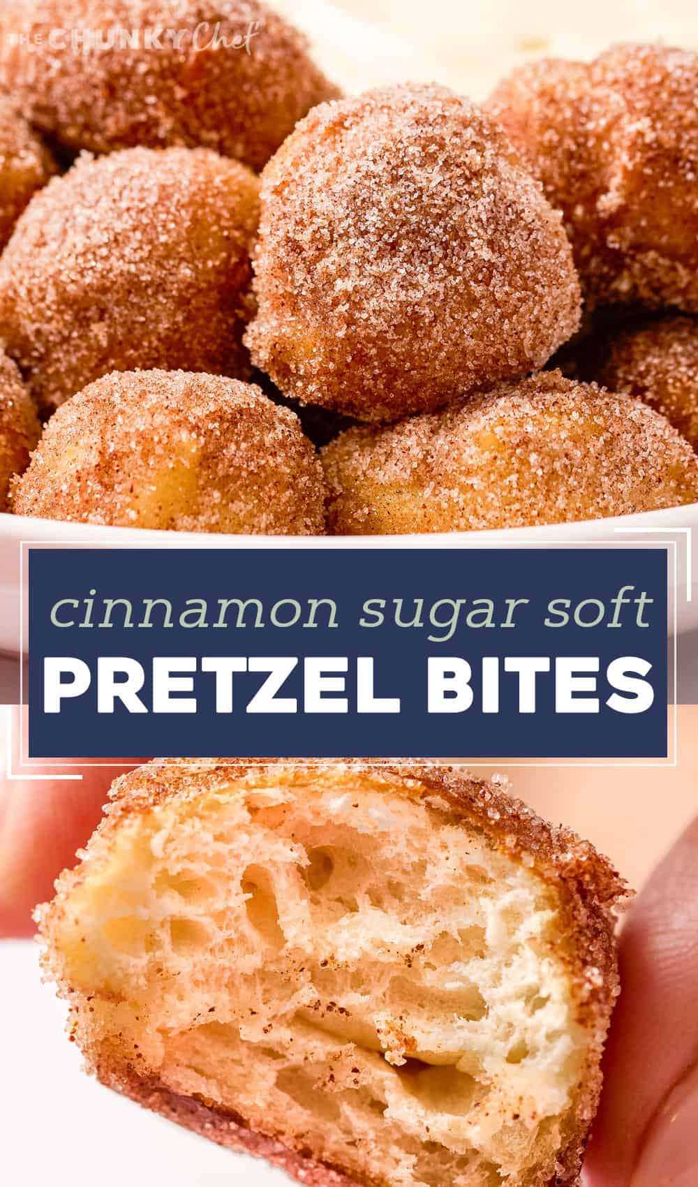 Cinnamon Sugar Soft Pretzel Bites - The Chunky Chef