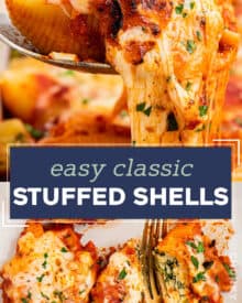 Lasagna Stuffed Shells - The Chunky Chef
