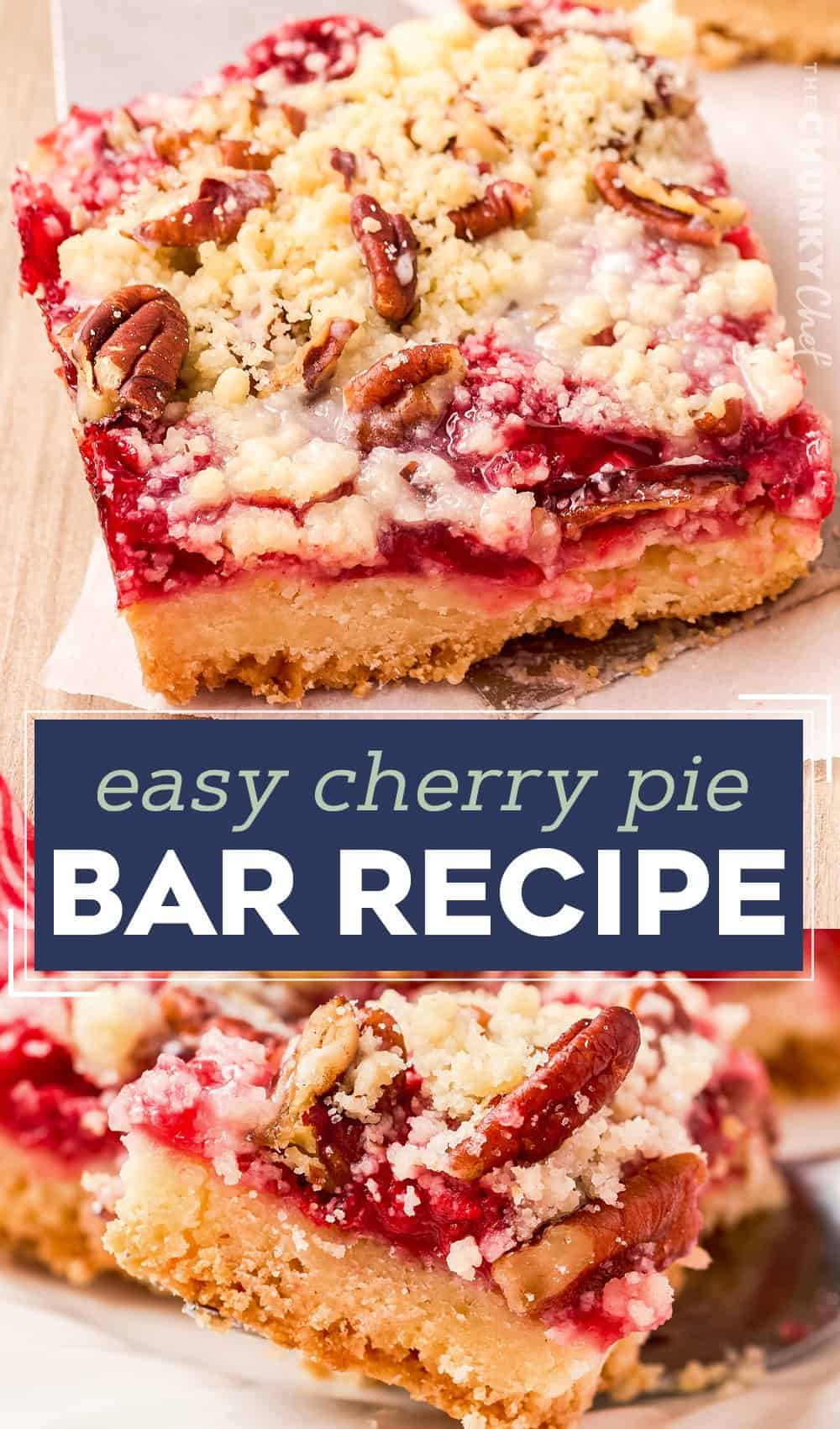 Easy Cherry Pie Bars The Chunky Chef