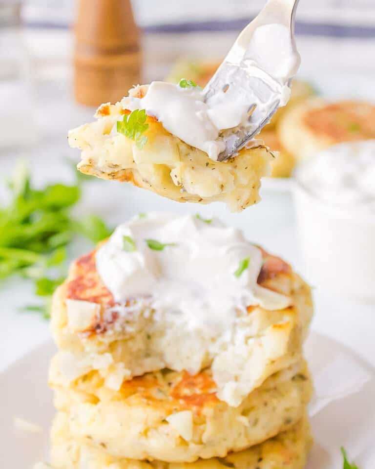 Easy Mashed Potato Pancakes - The Chunky Chef