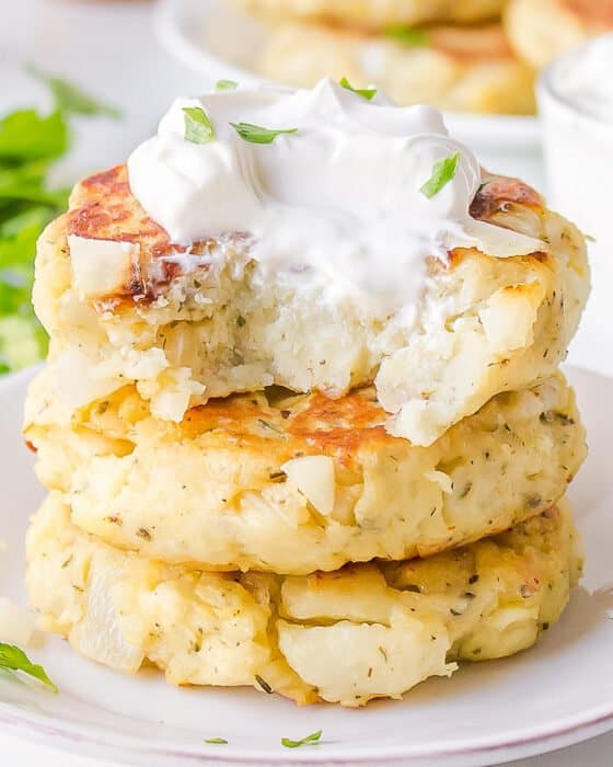 Easy Mashed Potato Pancakes - The Chunky Chef