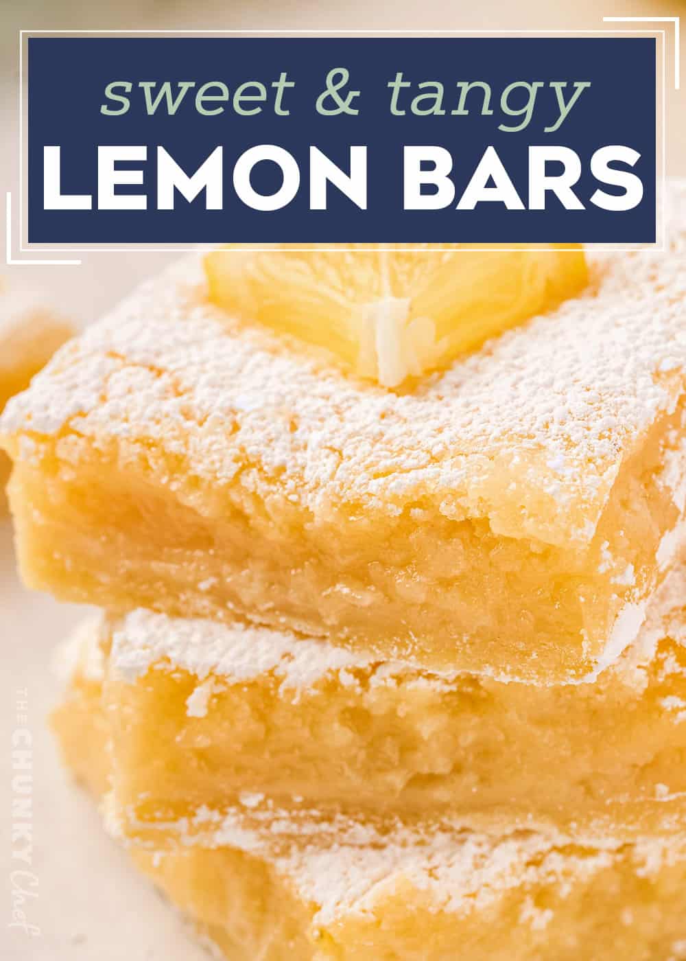 Creamy Lemon Bars (easy dessert!) - The Chunky Chef