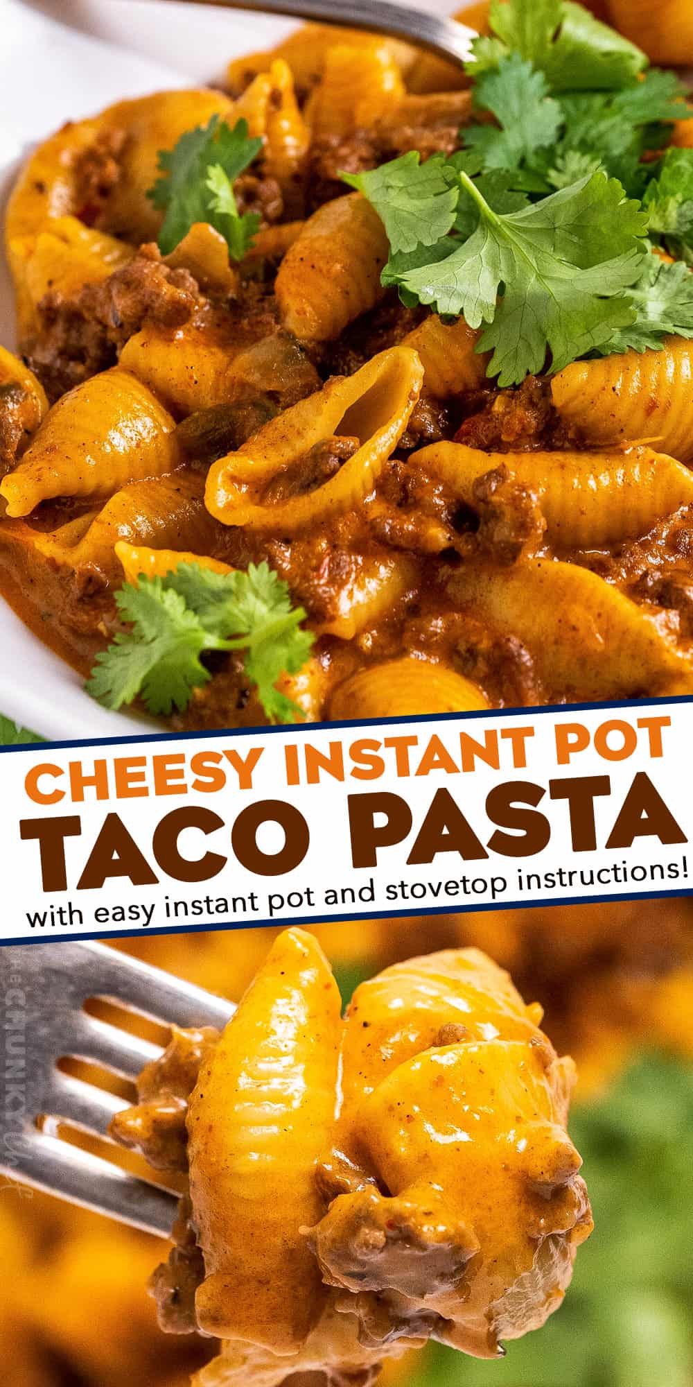 Instant Pot Cheesy Taco Pasta - The Chunky Chef