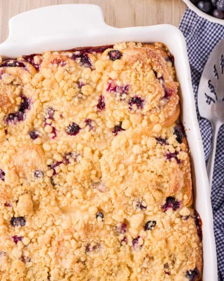 Streusel-Topped Lemon Blueberry Sweet Rolls - The Chunky Chef