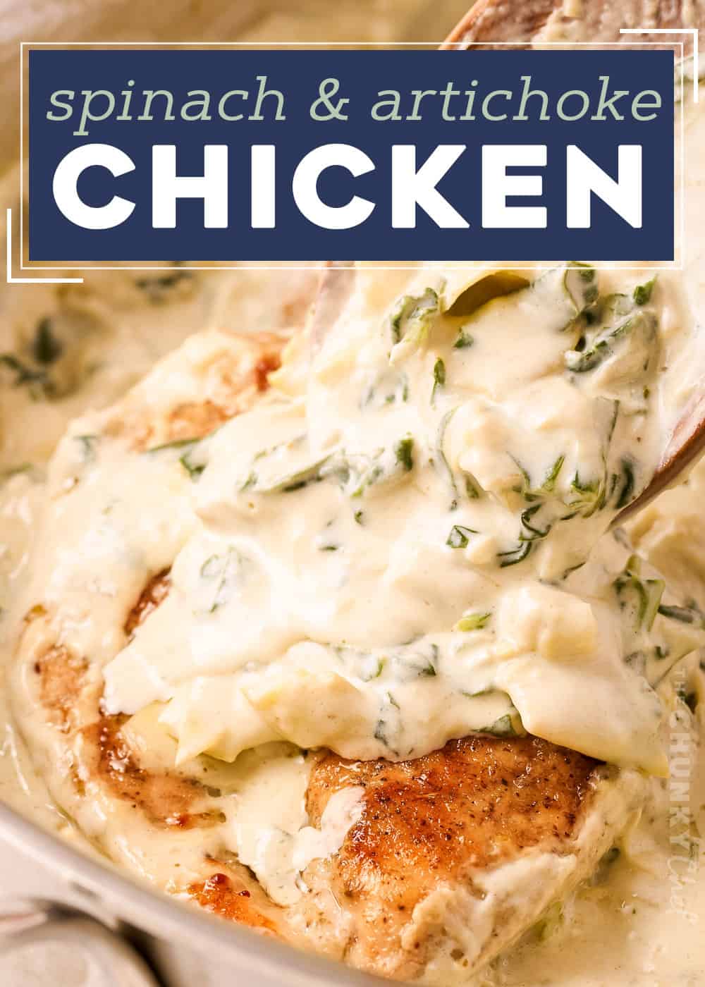 Creamy Spinach And Artichoke Chicken (one Pan!) - The Chunky Chef