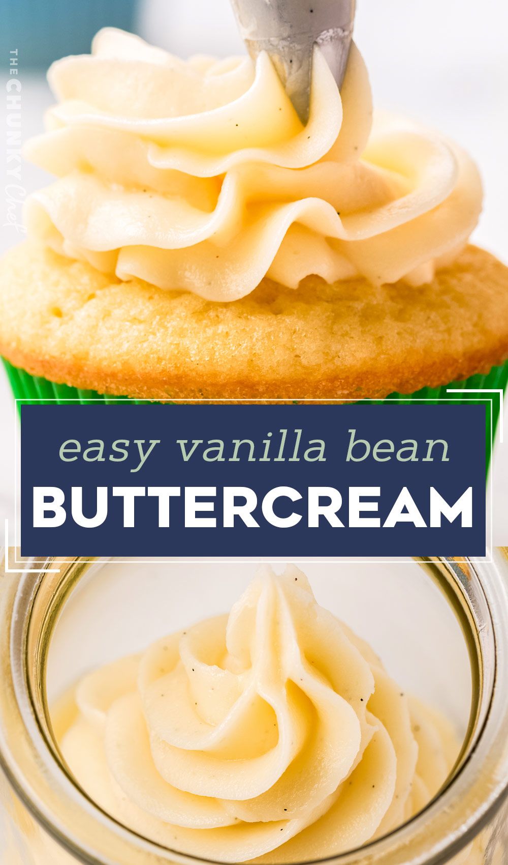 Vanilla Bean Buttercream Frosting - The Chunky Chef