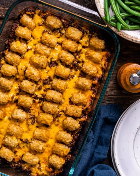 Cheesy Sloppy Joe Casserole - The Chunky Chef