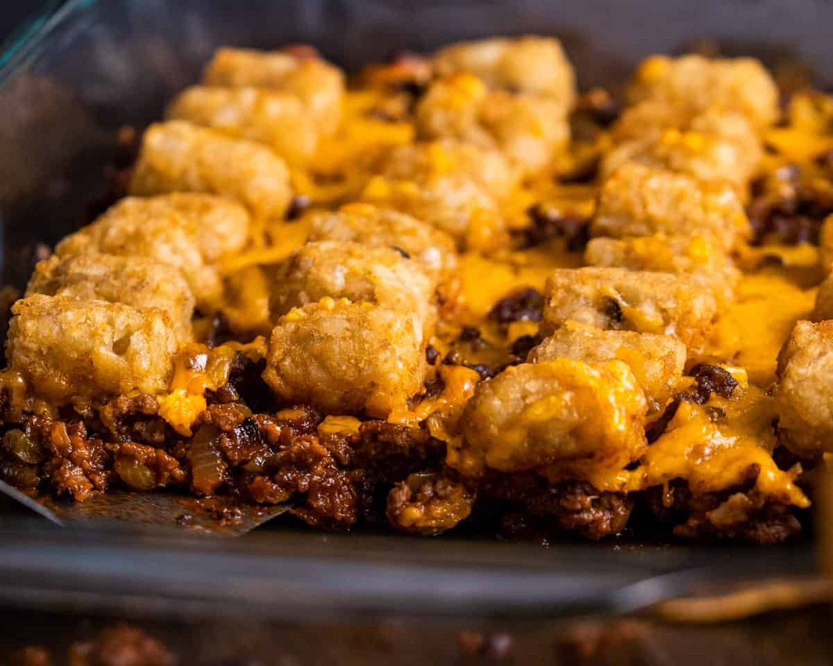 Cheesy Sloppy Joe Casserole - The Chunky Chef