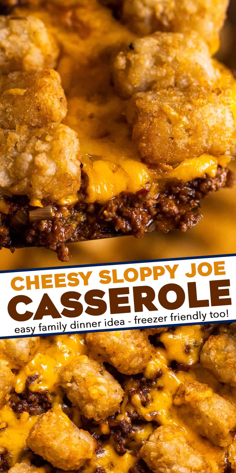 Cheesy Sloppy Joe Casserole - The Chunky Chef