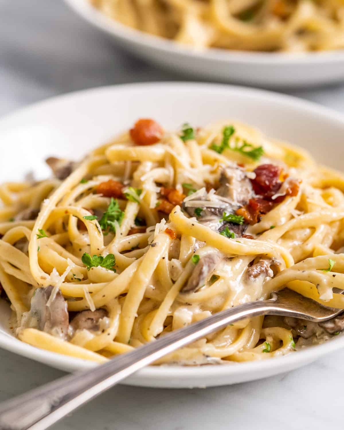 Creamy Mushroom Pasta - The Chunky Chef