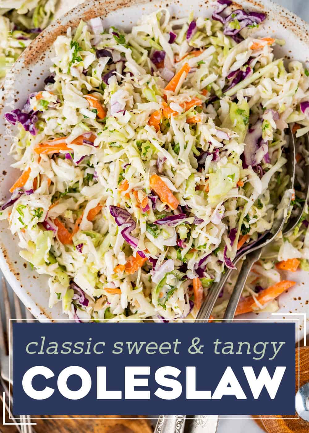 Sweet and Tangy Coleslaw - The Chunky Chef