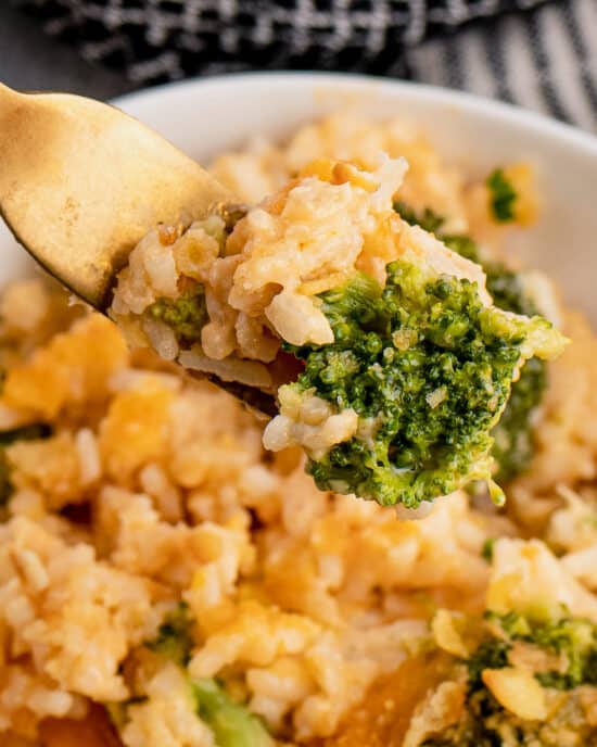 Cheesy Broccoli Rice Casserole (from Scratch!) - The Chunky Chef