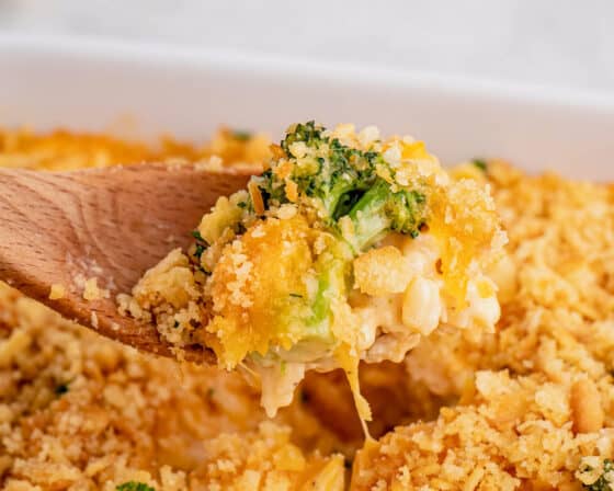 Cheesy Broccoli Rice Casserole (from scratch!) - The Chunky Chef