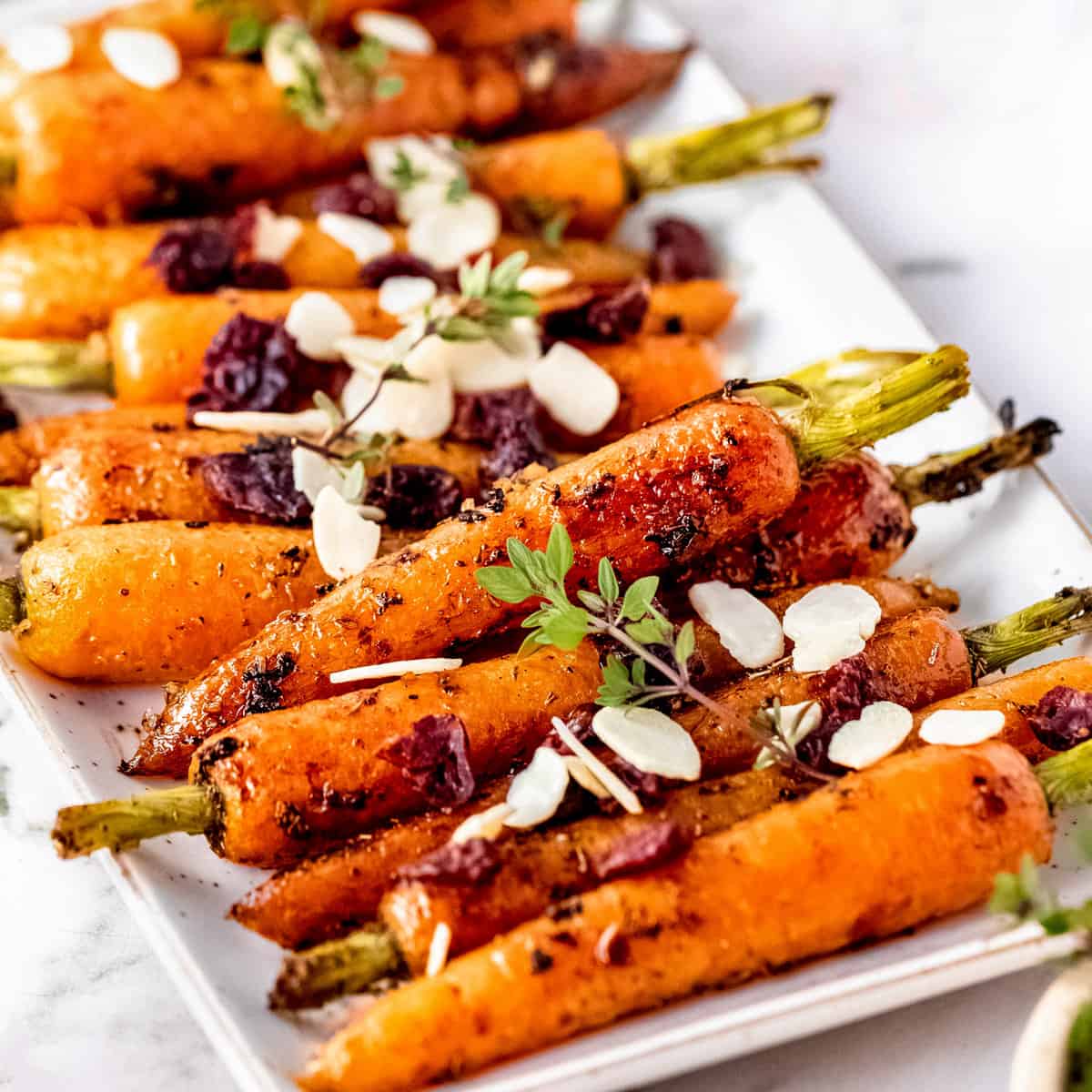 Thyme Roasted Carrots with Maple Syrup