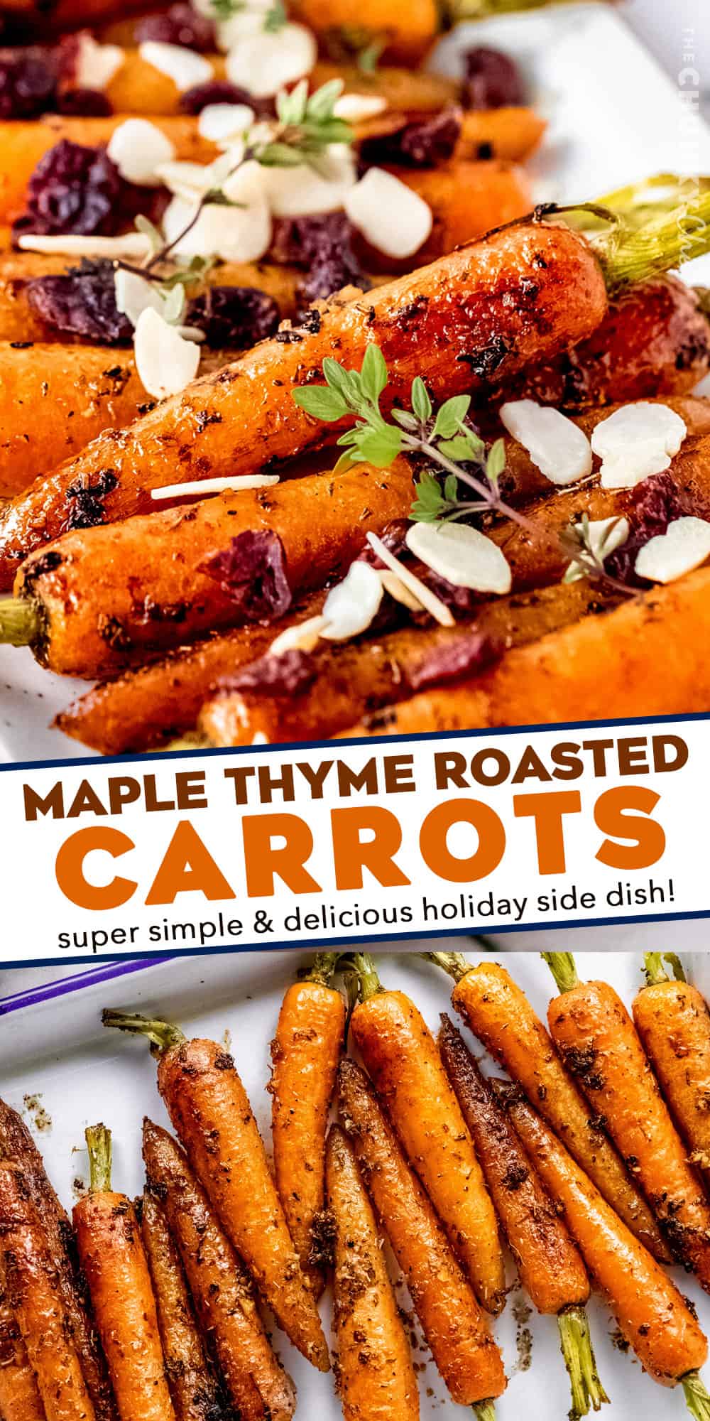 Maple Thyme Roasted Carrots The Chunky Chef 1078