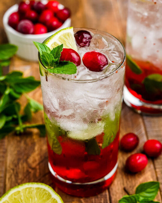 Holiday Cranberry Mojito Recipe - The Chunky Chef