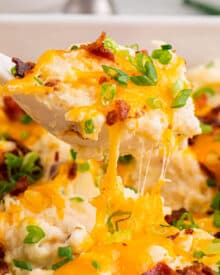 Loaded Mashed Potato Casserole - The Chunky Chef