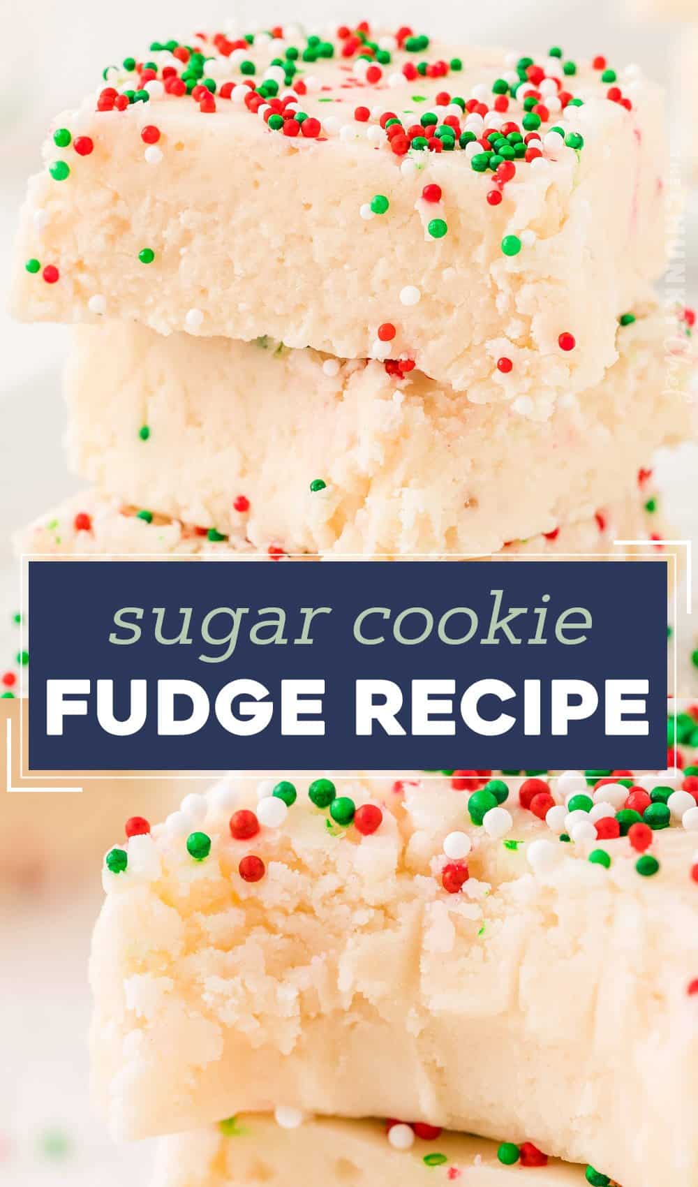 Sugar Cookie Fudge Recipe - The Chunky Chef