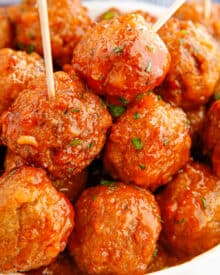 Honey Buffalo Crockpot Meatballs