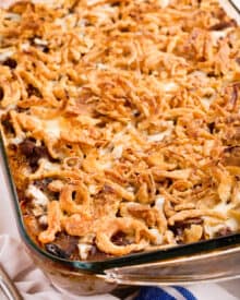 Beefy French Onion Baked Rice Casserole - The Chunky Chef