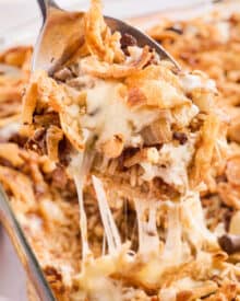 Beefy French Onion Baked Rice Casserole