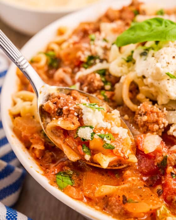 Hearty Lasagna Soup - The Chunky Chef