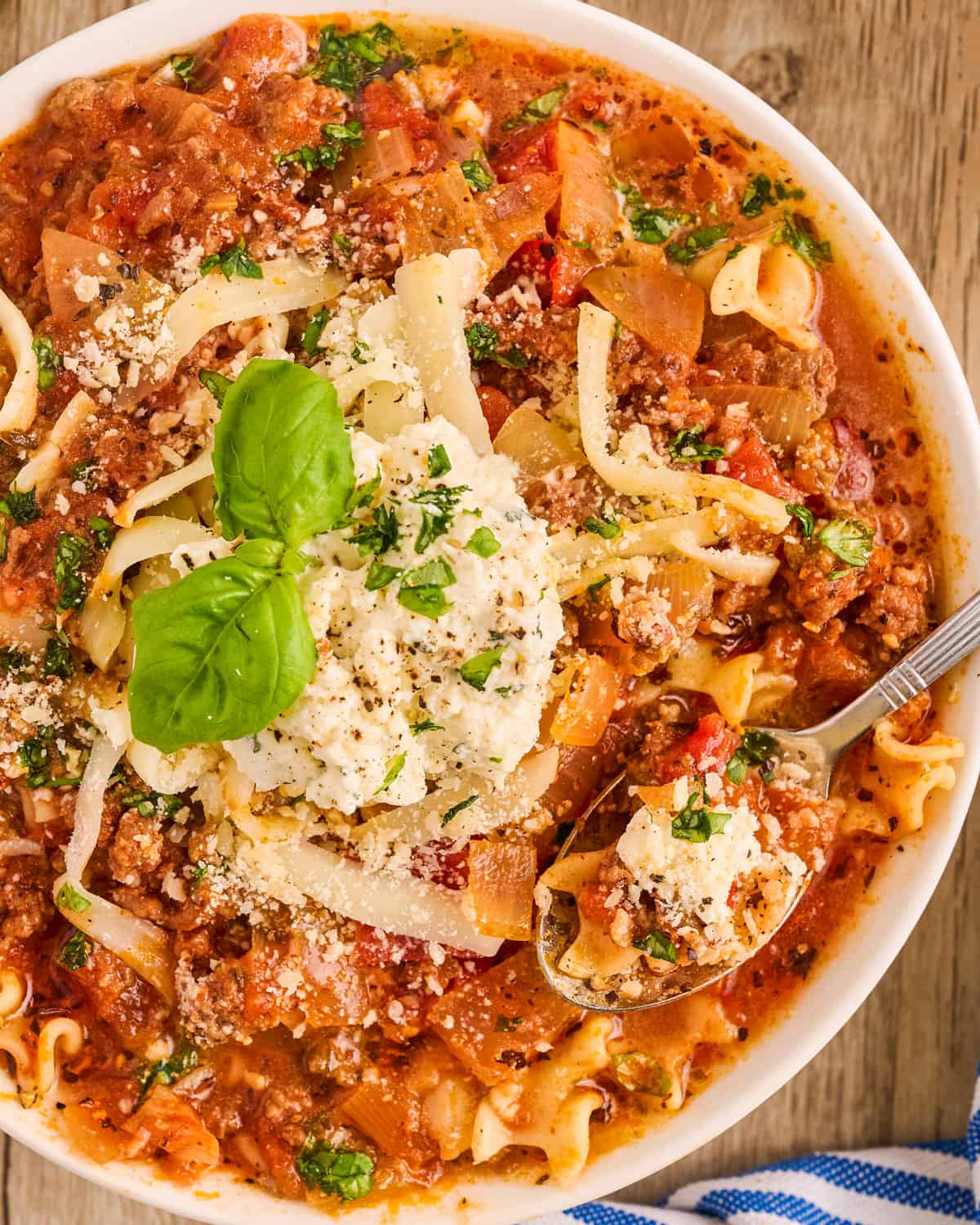 Hearty Lasagna Soup - The Chunky Chef