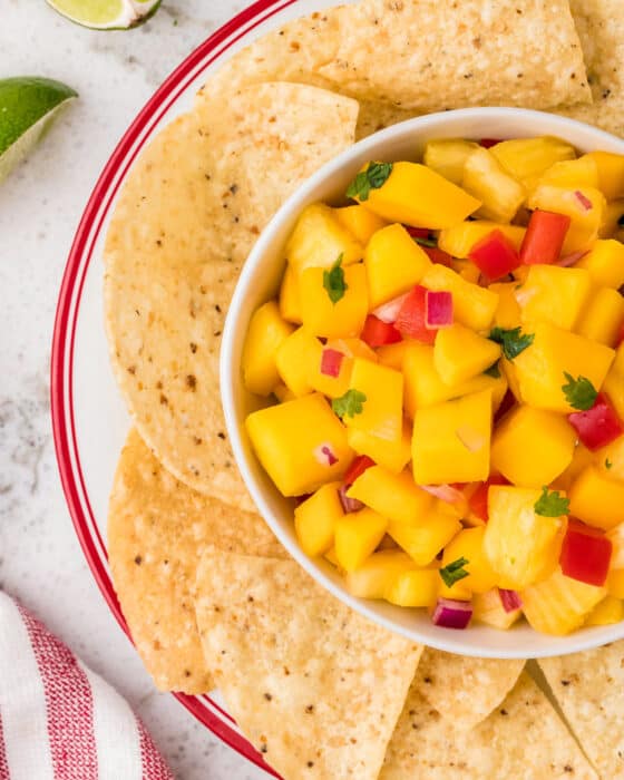 Sweet Mango Pineapple Salsa - The Chunky Chef