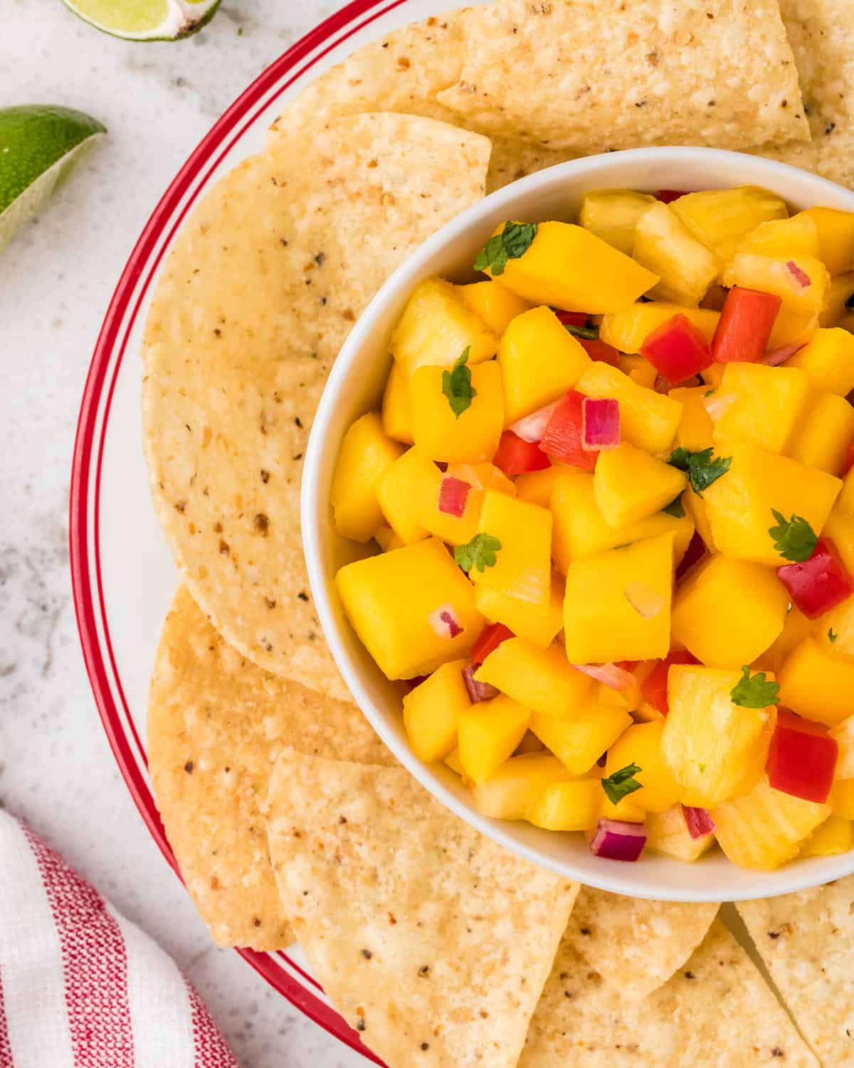 Sweet Mango Pineapple Salsa - The Chunky Chef